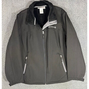 Free Country Hooded Soft Shell Jacket Coat Black & Gray / Women's 2XL